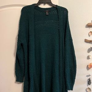 Dark Teal Knit Cardigan / Forever 21